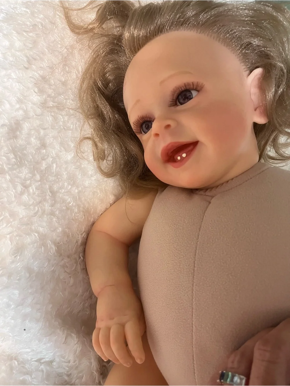 Reborn toddler girl heavy fabric body realistic therapy doll baby lifelike